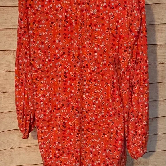 Gap Dress Floral Red Pattern Size Large - Picture 2 of 3